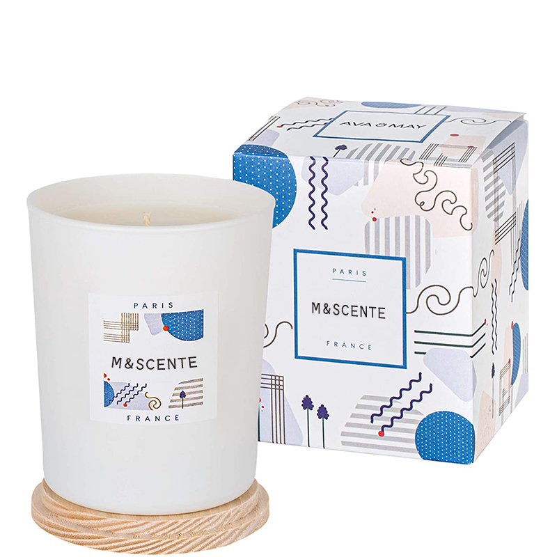 M&Scent custom na pribadong label na ginawang may kulay na mabangong soy wax chic candle