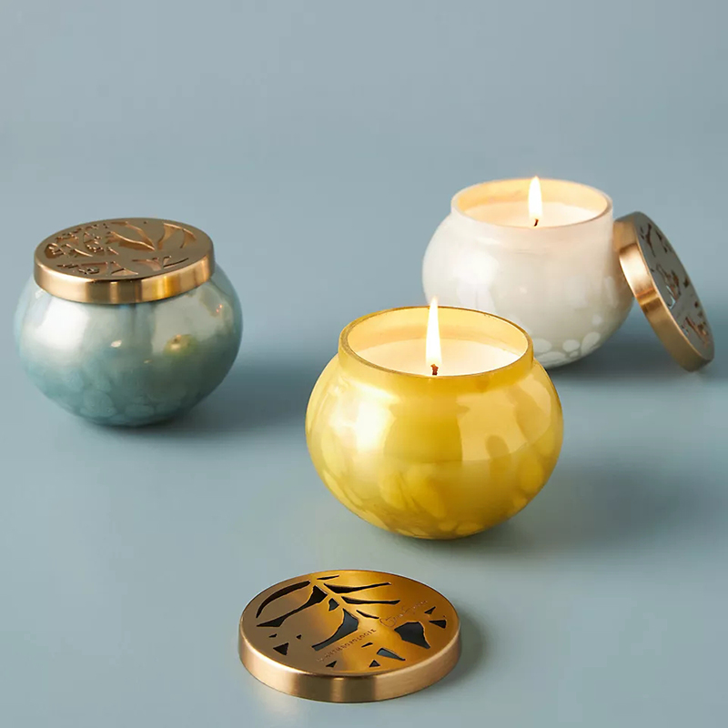 M&scent Pribadong Label Custom na Dekorasyon sa Bahay Mamahalin Glass Candle Jars Soy Wax Scented Candles na May Takip