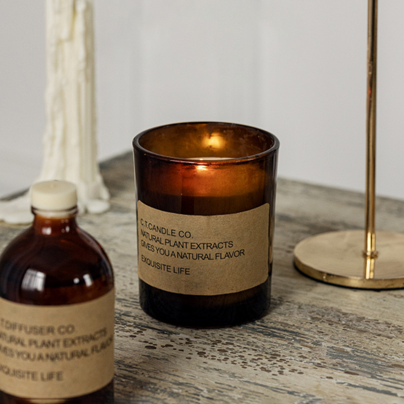 M&Scent luxury decor home reed diffuser at scented candle set na may box packaging