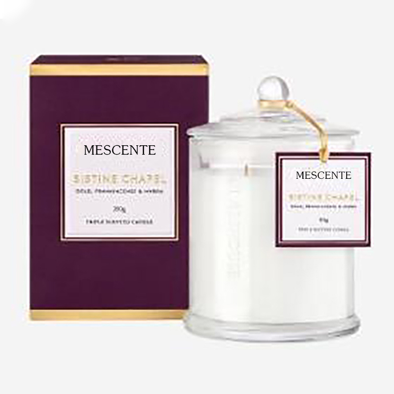 M&Scent Wholesale Luxury Custom Private Label Christmas Domed Jar Mga Mabangong Soy Candle na May Takip