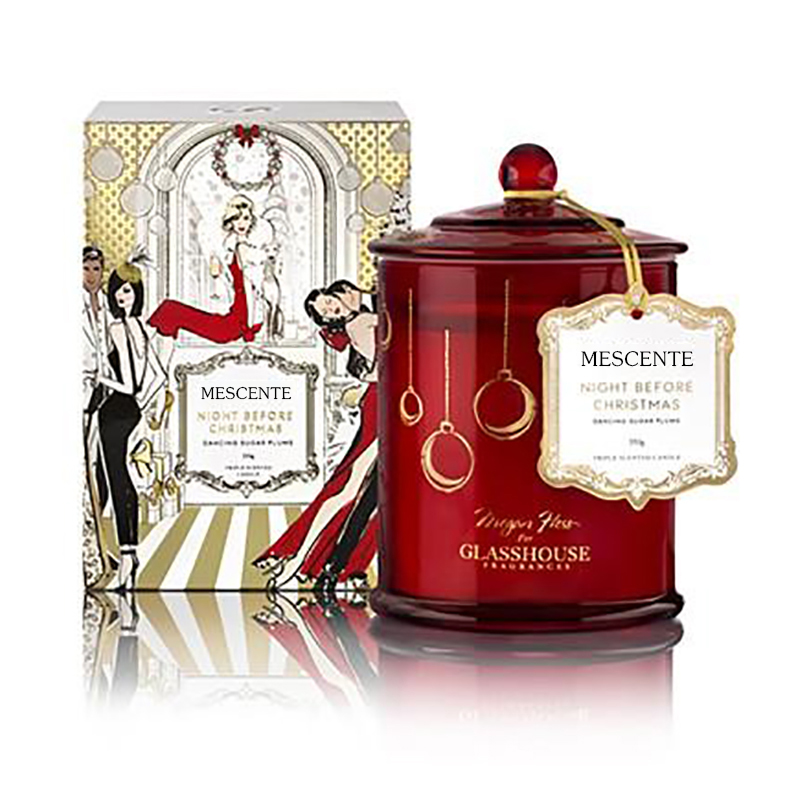 M&Scent Wholesale Luxury Custom Private Label Christmas Domed Jar Mga Mabangong Soy Candle na May Takip