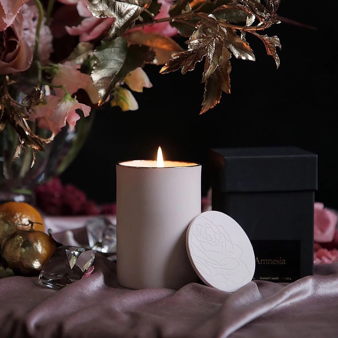 M&Scent Wholesale Luxury Glass Holder Murang Scented Fragrance Oil Candles Gift Set With Logo