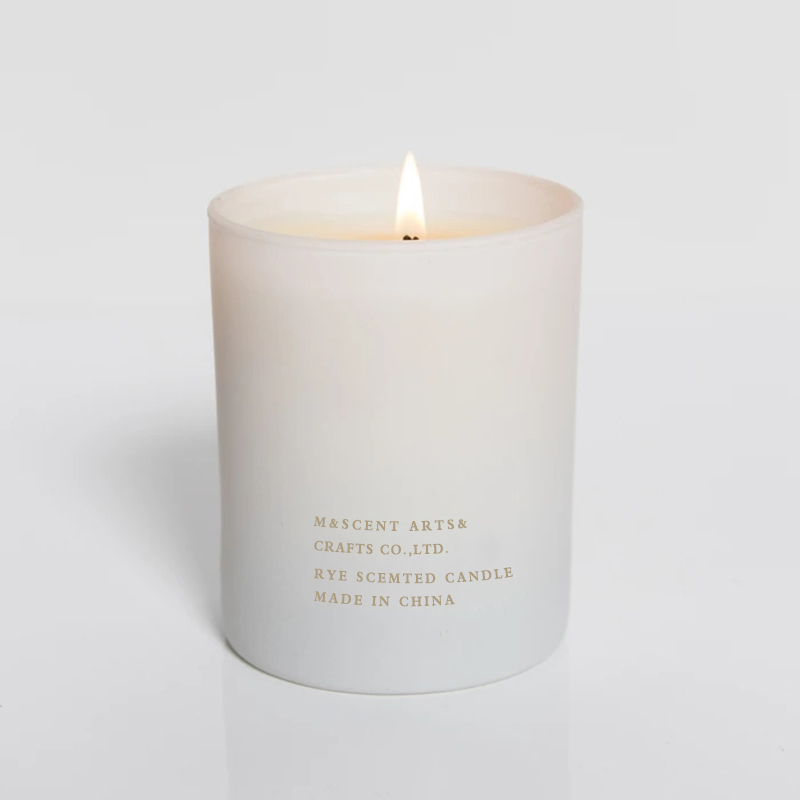 M&Scent Wholesale Murang Pribadong Label Malaking White Wood Wick Aromatherapy Scented Essential Oil Candles