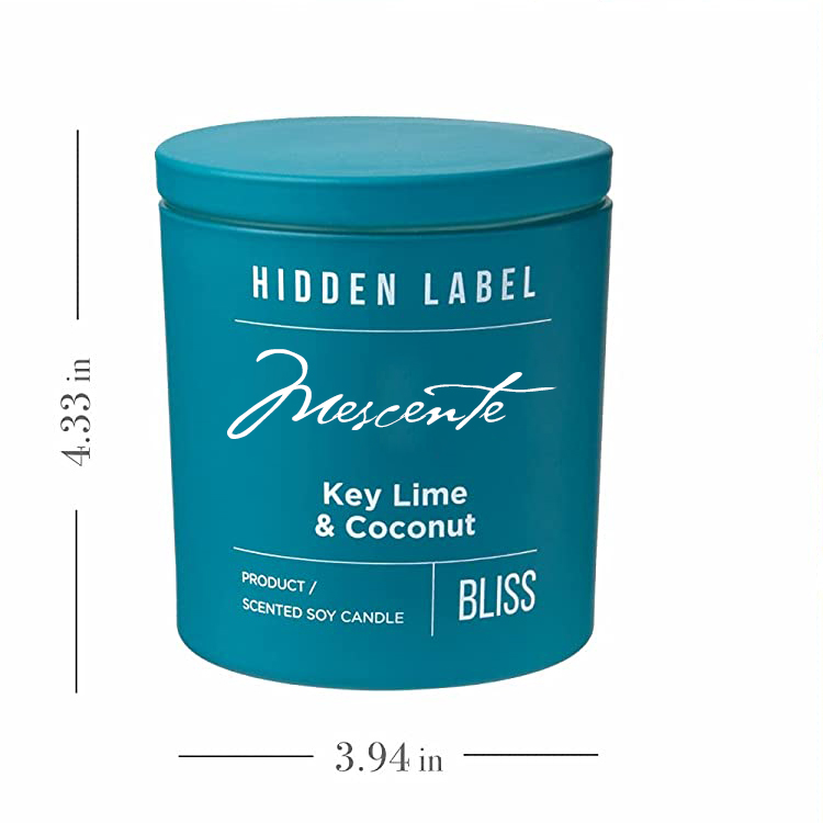 M&Scent Wholesale Luxury Private Label Black Jars Scented Soy Wax Candles With Crystals