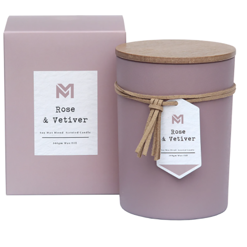 M&S scent Wholesale Private Label Wood Lid Aromatherapy Scent Soy Wax Candle Gift Set Sa Glass Jar