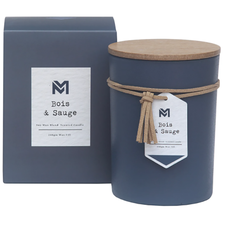 M&S scent Wholesale Private Label Wood Lid Aromatherapy Scent Soy Wax Candle Gift Set Sa Glass Jar