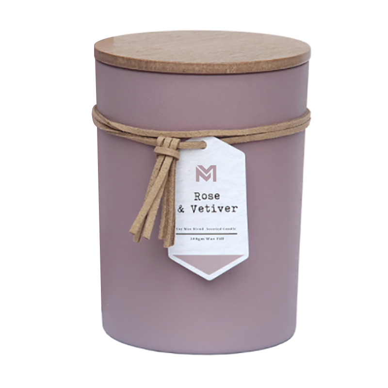 M&S scent Wholesale Private Label Wood Lid Aromatherapy Scent Soy Wax Candle Gift Set Sa Glass Jar