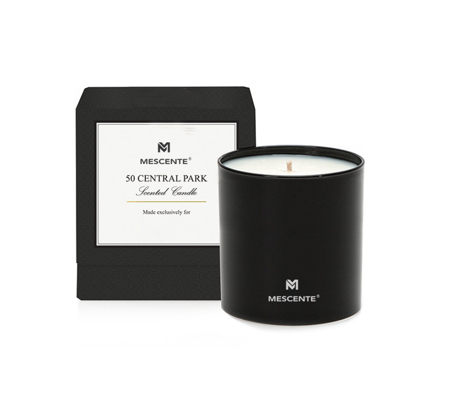 M&S scent Wholesale Luxury Pribadong Label Chrome Male Aromatherapy Candles 22 Oz With Crystals Inside