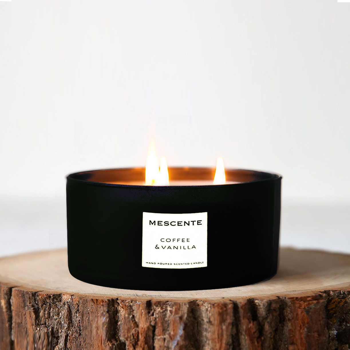 M&Scent wholesale decorative aromatherapy 3 mitsa mabango coconut palm candle gift set