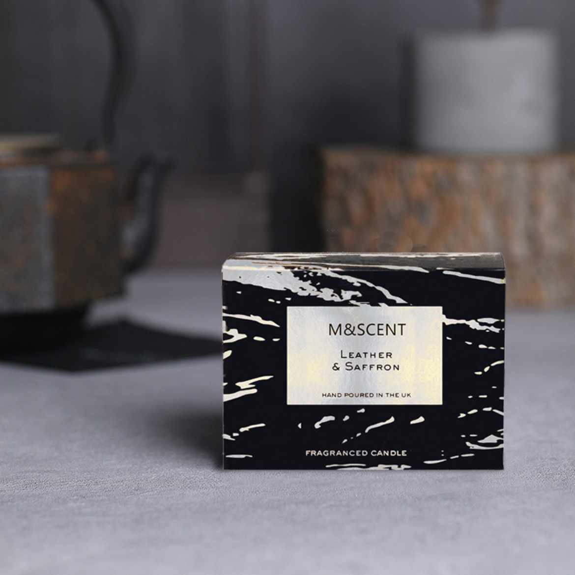 M&Scent wholesale decorative aromatherapy 3 mitsa mabango coconut palm candle gift set