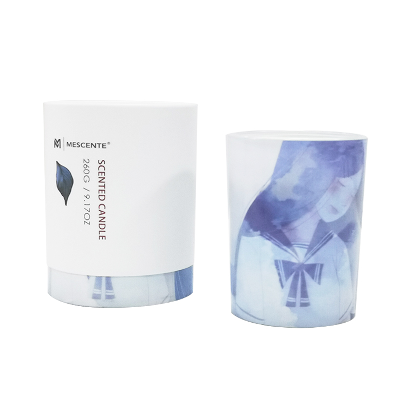 M&Scent wholesale private label green glass jar palm candle, mga paglilinis na kandila