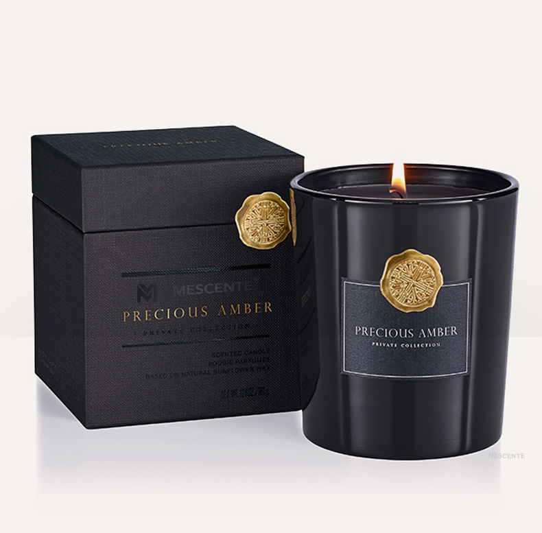 M&Scent luxury custom private label decorative glass jars mabango soy wax candle