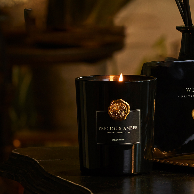 M&Scent luxury custom private label decorative glass jars mabango soy wax candle