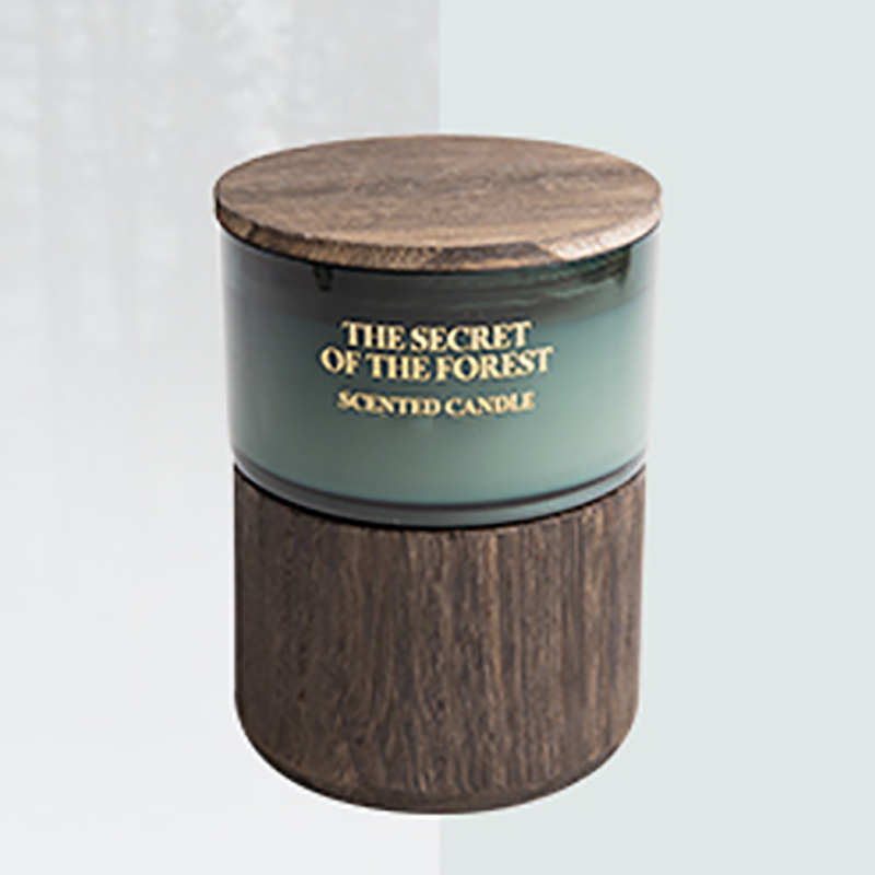 M&Scent custom glass jars bulk order scented soy wax candle with crystals