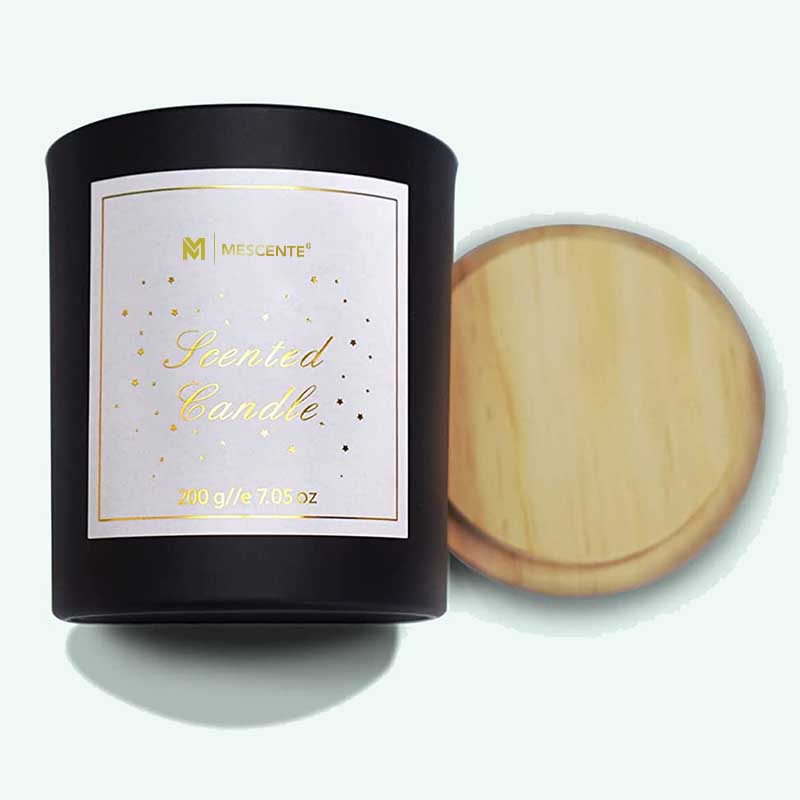 M&Scent Custom Logo Mini Round Crystal Glass Bottle Strong Coffee Soy Wax Scented Candles na may Kahon sa Bulk