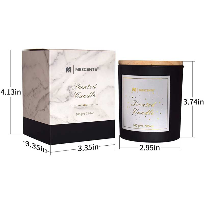 M&Scent Custom Logo Mini Round Crystal Glass Bottle Strong Coffee Soy Wax Scented Candles na may Kahon sa Bulk