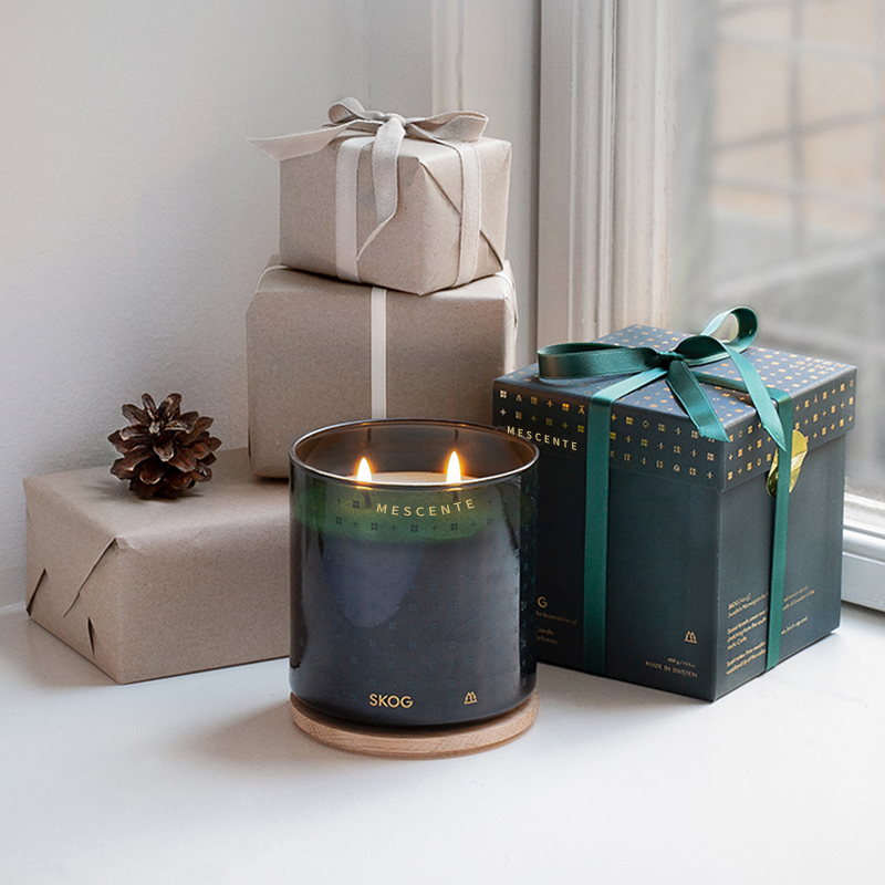 M&Scent Luxury Custom Handmade Christmas Decorative Scented Soy Wax Candles na may Gift Box