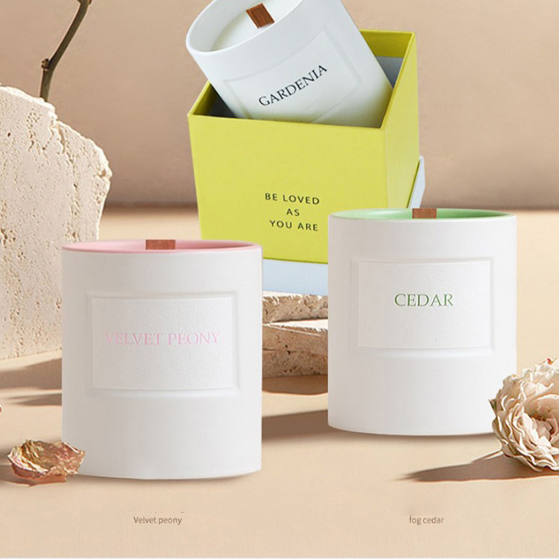 M&Scent wholesale custom luxury home fragrance glass jars na may amoy na soy wax candles