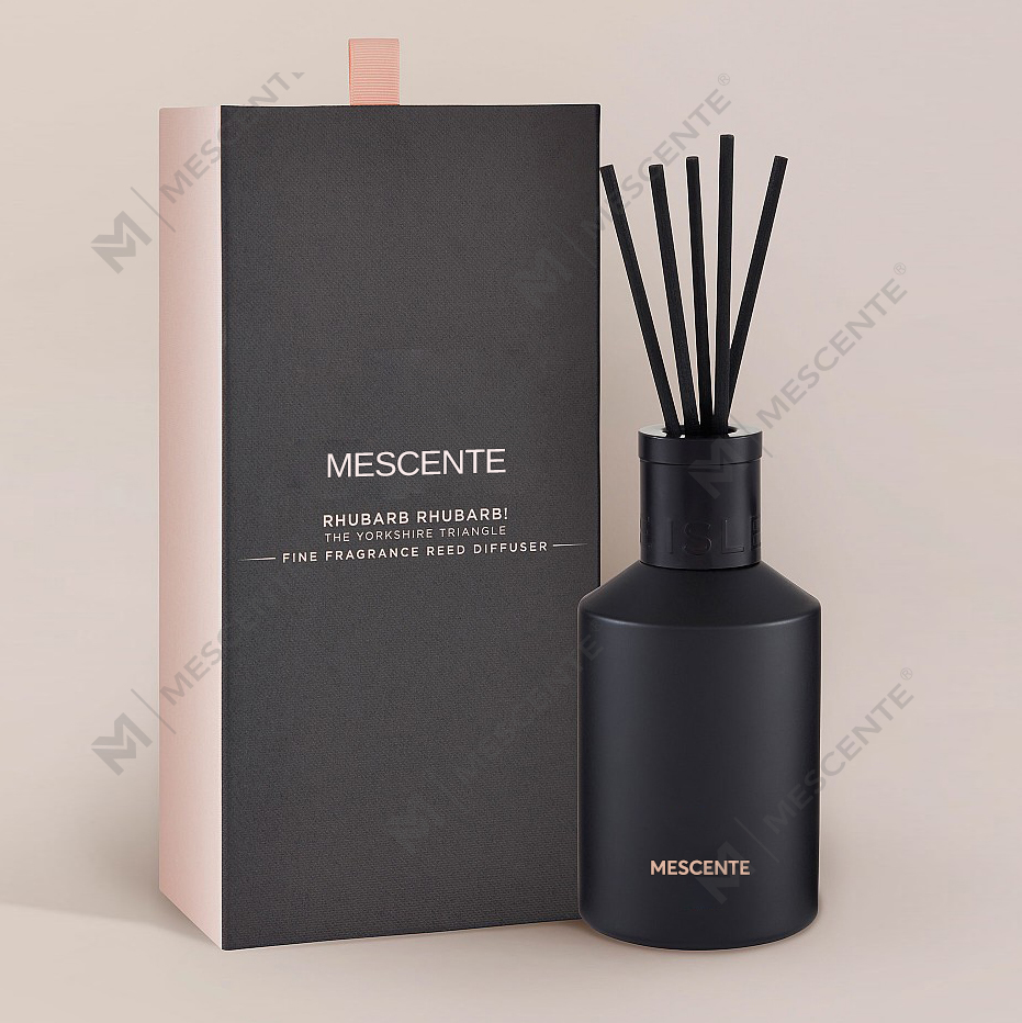 Dekorasyon na Oem Printed Box 20ml Square Ceramic Vranjes Wooden Cap House Perfume Aroma Reed Diffuser Oil