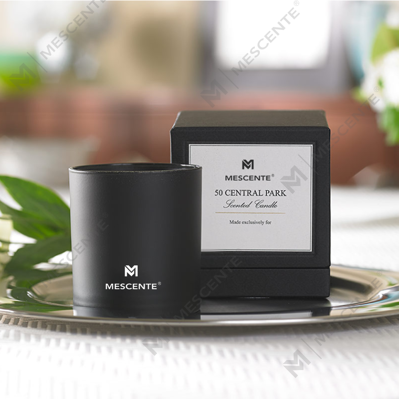 M&S scent Wholesale Luxury Pribadong Label Chrome Male Aromatherapy Candles 22 Oz With Crystals Inside