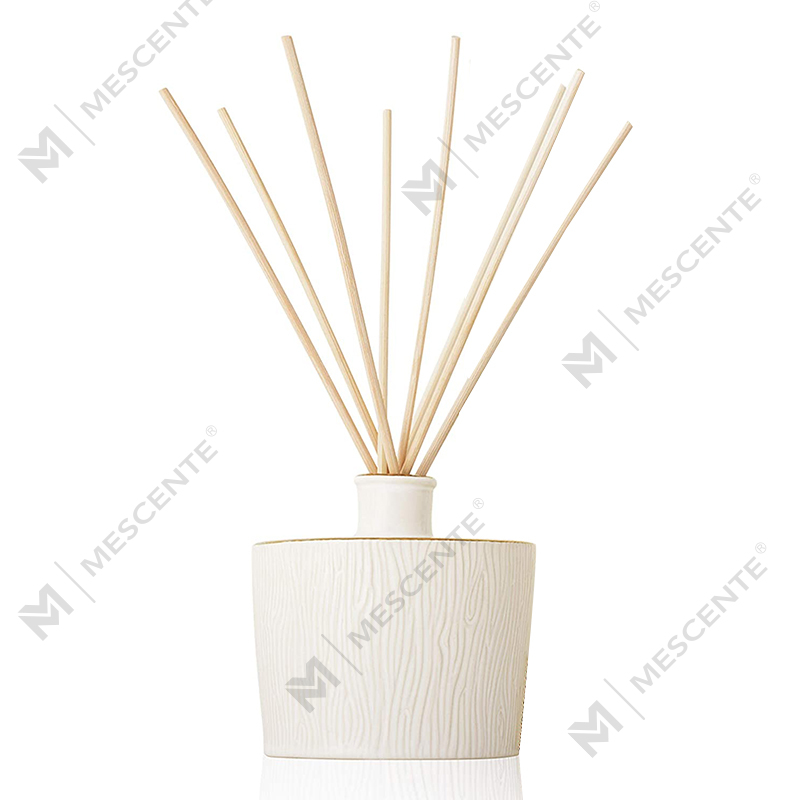 M&Scent Wholesale Luxury Glass Bottle Stik Fiber Round Wood Screw Aroma Reed Diffuser Gift Set