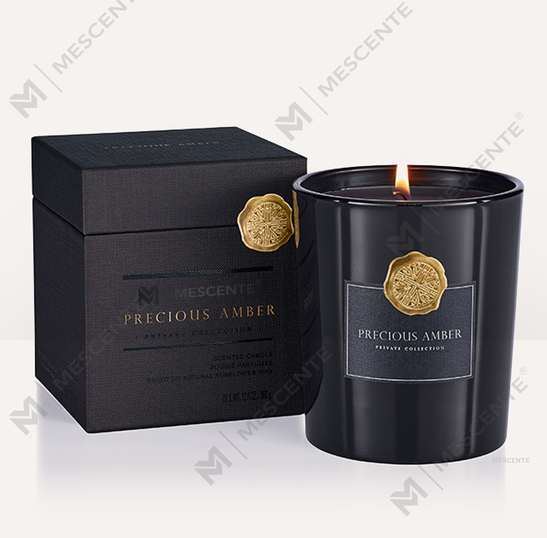 M&Scent luxury custom private label decorative glass jars na may amoy na soy wax candle