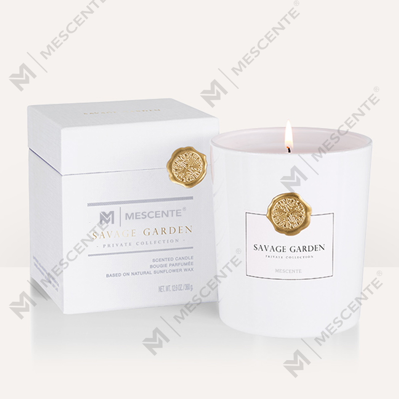 M&Scent luxury custom private label decorative glass jars na may amoy na soy wax candle