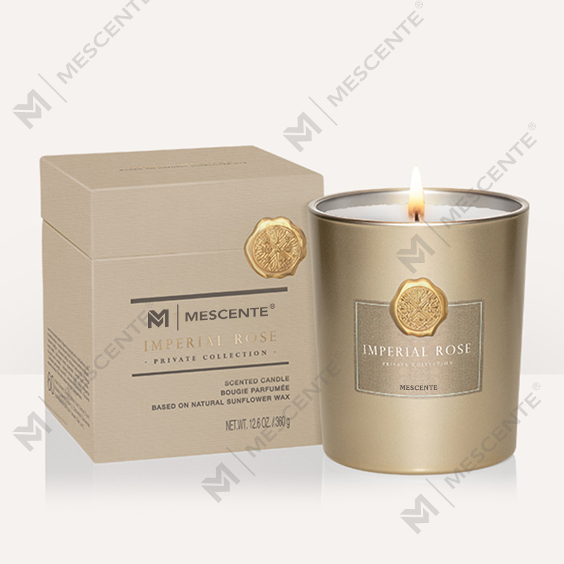 M&Scent luxury custom private label decorative glass jars na may amoy na soy wax candle