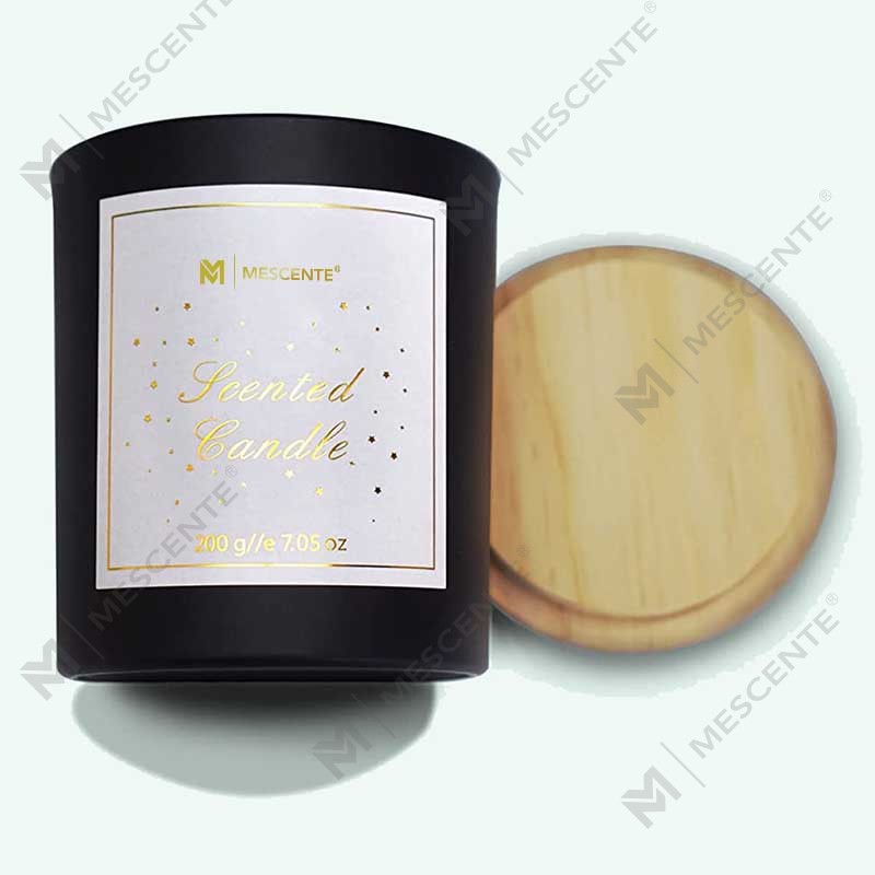 M&Scent Custom na Logo Mini Round Crystal Glass Bottle Strong Coffee Soy Wax Scented Candles na may Kahon nang Maramihan