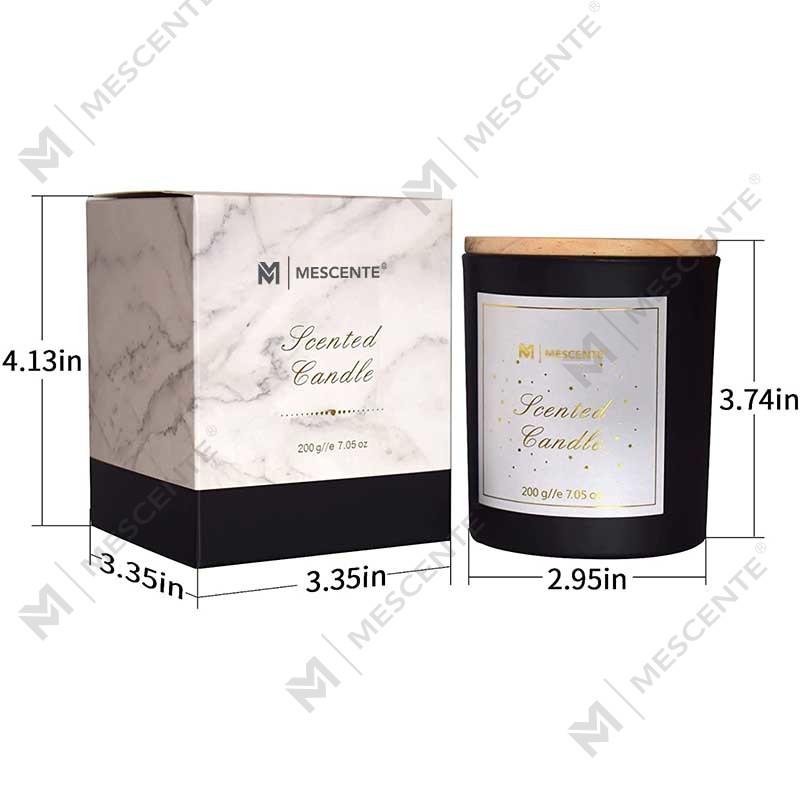 M&Scent Custom na Logo Mini Round Crystal Glass Bottle Strong Coffee Soy Wax Scented Candles na may Kahon nang Maramihan