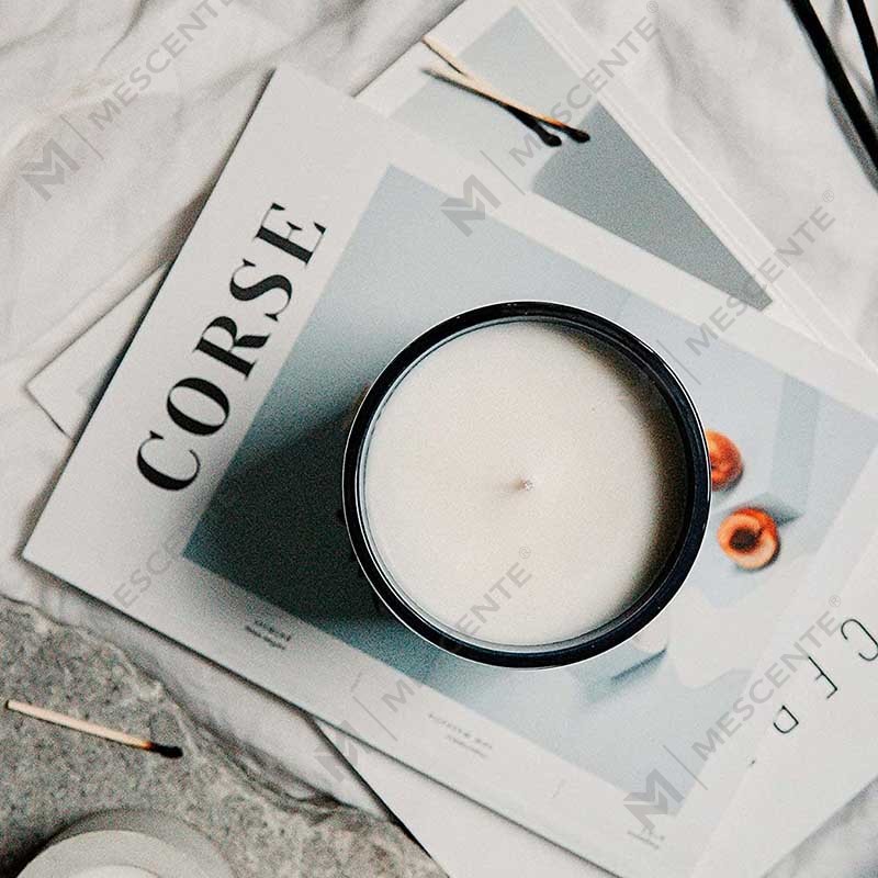 M&Scent Custom na Logo Mini Round Crystal Glass Bottle Strong Coffee Soy Wax Scented Candles na may Kahon nang Maramihan