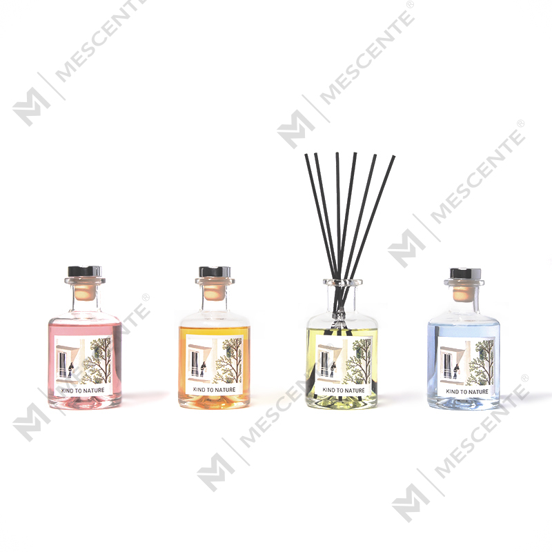 M&Scent Luxury Decorative Malaking Bote Essential Oil Reed Diffuser na may Dried Flower Gift Set