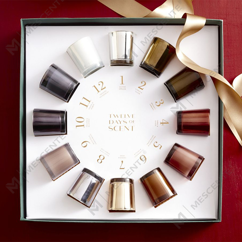 M&Scent Luxury Custom Jar Home Fragrance Christmas Scented Soy Wax Candles na may Takip