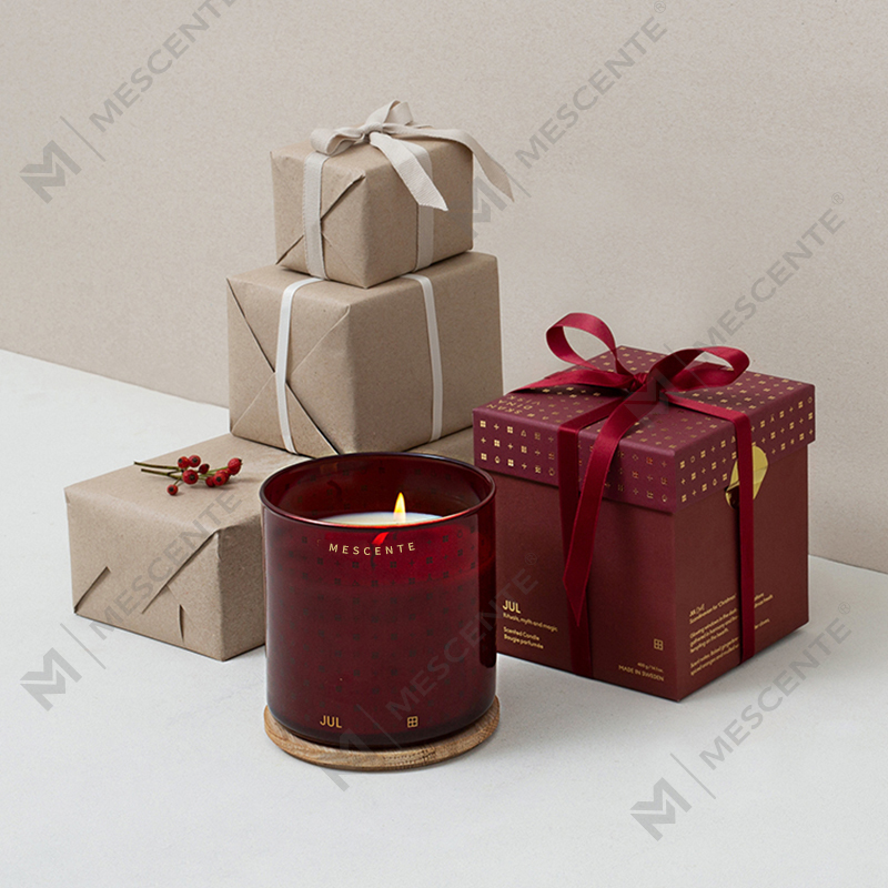 M&Scent Luxury Custom Handmade Christmas Decorative Scented Soy Wax Candles na may Gift Box