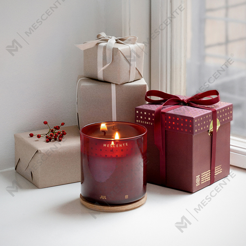 M&Scent Luxury Custom Handmade Christmas Decorative Scented Soy Wax Candles na may Gift Box