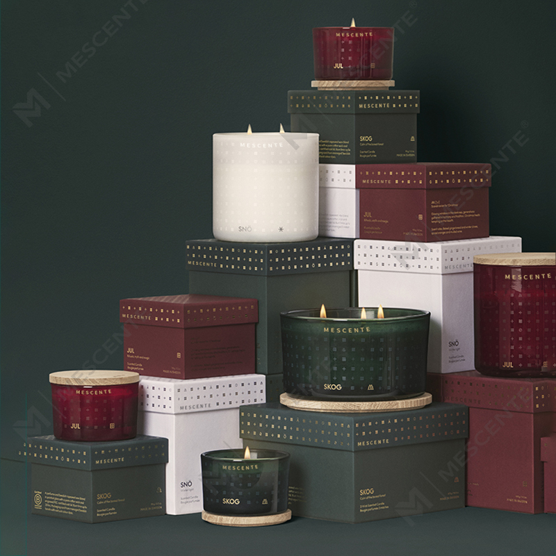 M&Scent Luxury Custom Handmade Christmas Decorative Scented Soy Wax Candles na may Gift Box