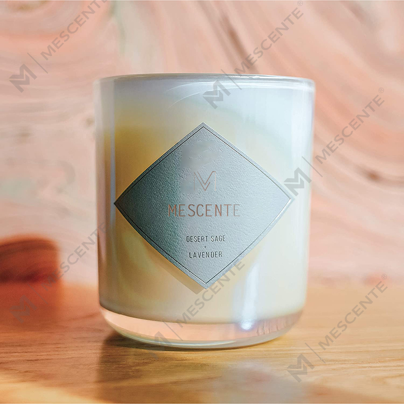 Walang laman ang Frosted Clear Glass White Black Wick Candle Jars na May Takip