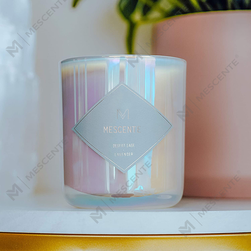 Walang laman ang Frosted Clear Glass White Black Wick Candle Jars na May Takip