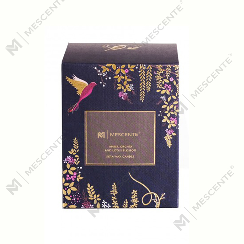 Private Label Personalized Black Wood Wick Candles Scented Luxury With Crystals