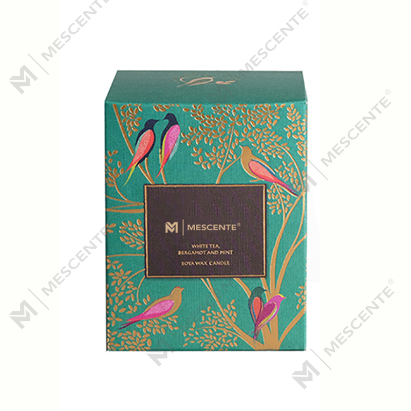Private Label Personalized Black Wood Wick Candles Scented Luxury With Crystals