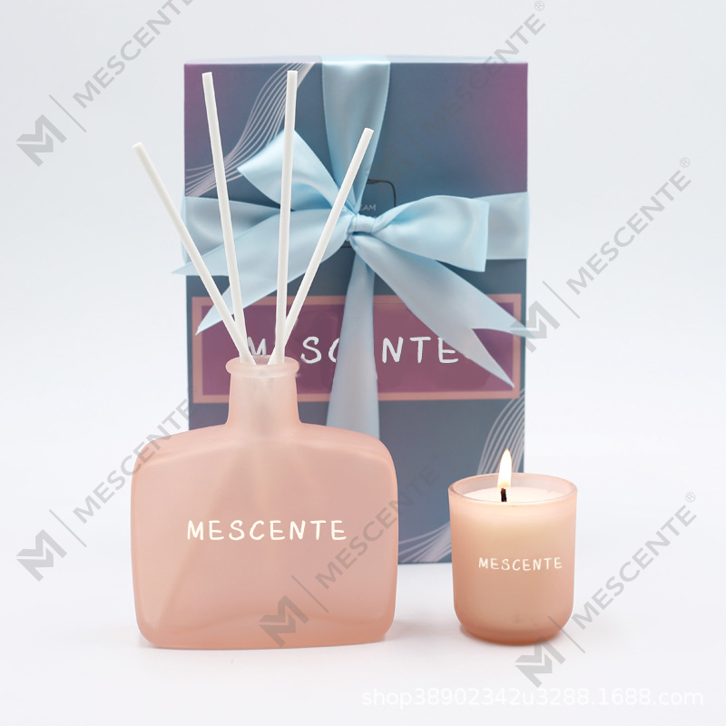 Candle at Reed Diffuser Gift Set, Scented Candles Aroma Reed Diffuser