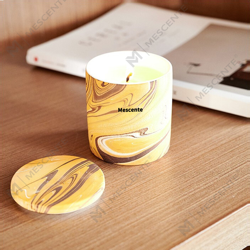 M&Scent Wholesale Murang Customized Luxury Private Label Pillar Scented Soy Wax Wood Wick Aroma Candle