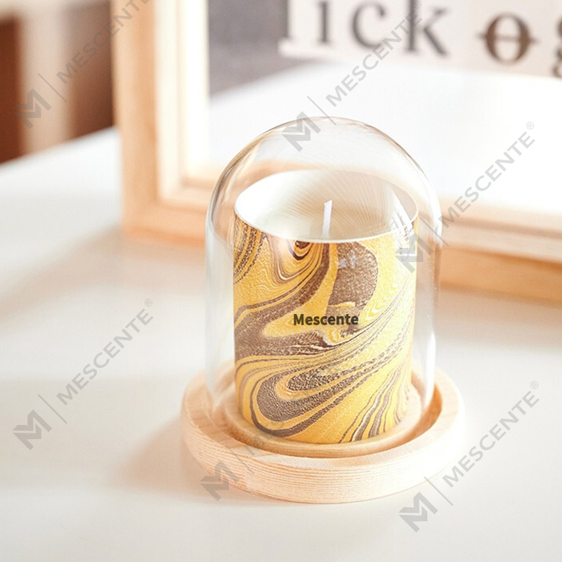 M&Scent Wholesale Murang Customized Luxury Private Label Pillar Scented Soy Wax Wood Wick Aroma Candle