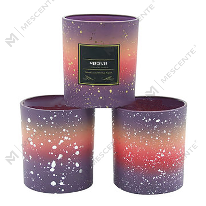 M&Scent Wholesale Custom Empty Frosted Candle Jars Para sa Paggawa ng Kandila na May Takip