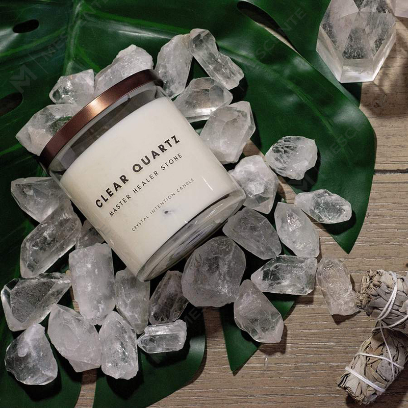 M&Scente bagong ideya ng produkto healing crystal infused crafts mabango soy wax kandila