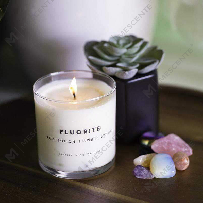 M&Scente bagong ideya ng produkto healing crystal infused crafts mabango soy wax kandila