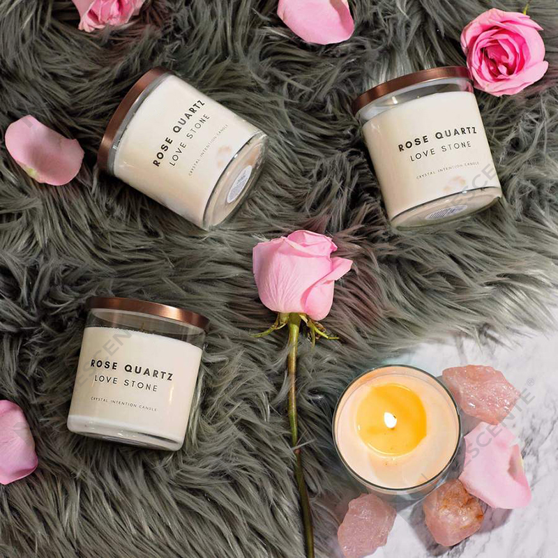 M&Scente bagong ideya ng produkto healing crystal infused crafts mabango soy wax kandila