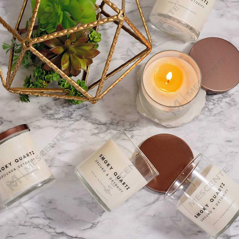M&Scente bagong ideya ng produkto healing crystal infused crafts mabango soy wax kandila