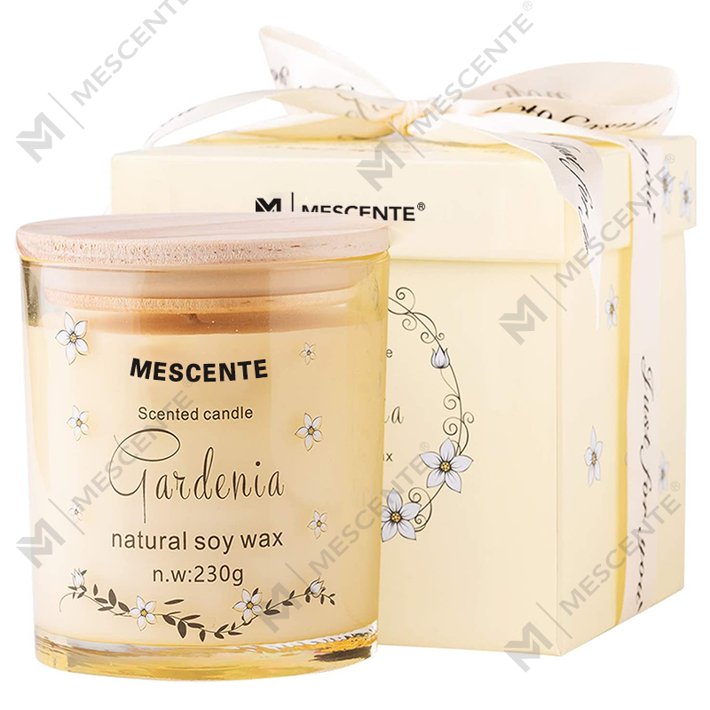 M&Scent Handmade Luxury Glass Holder Spiritual Ceramics Pillar Vanilla Scented Candle With Crystals