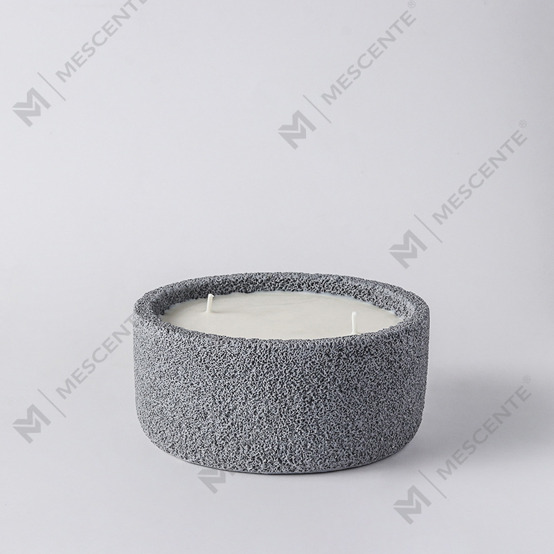 M&Scent Luxury Handmade Logo Mga Spiritual Pillar Candles na Mabangong Salamin na May Mga Kristal, 3 Wick Candle